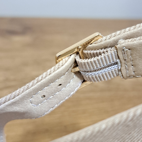 Life Stride Sandals Women's 8W Beige Canvas Fabric Wedge Heel NWOT - Picture 9 of 14